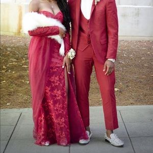 A-Line Princess Off Shoulder Prom Dress